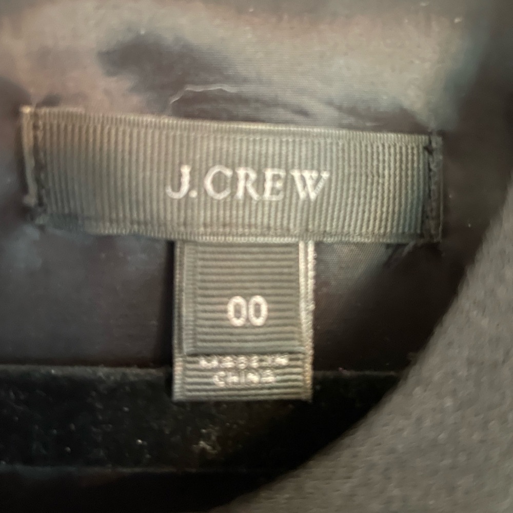 J. Crew Byzantine Cutaway Crepe Cocktail Black Dress Size 00 - Picture 3 of 4